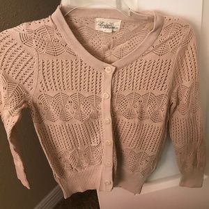 Cropped crochet cardigan